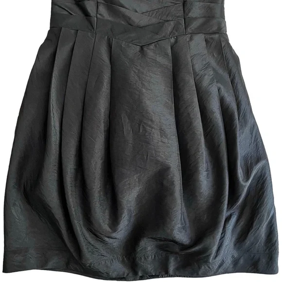 Aqua Strapless Black Bubble Dress with Pockets Size Large - Picture 5 of 12